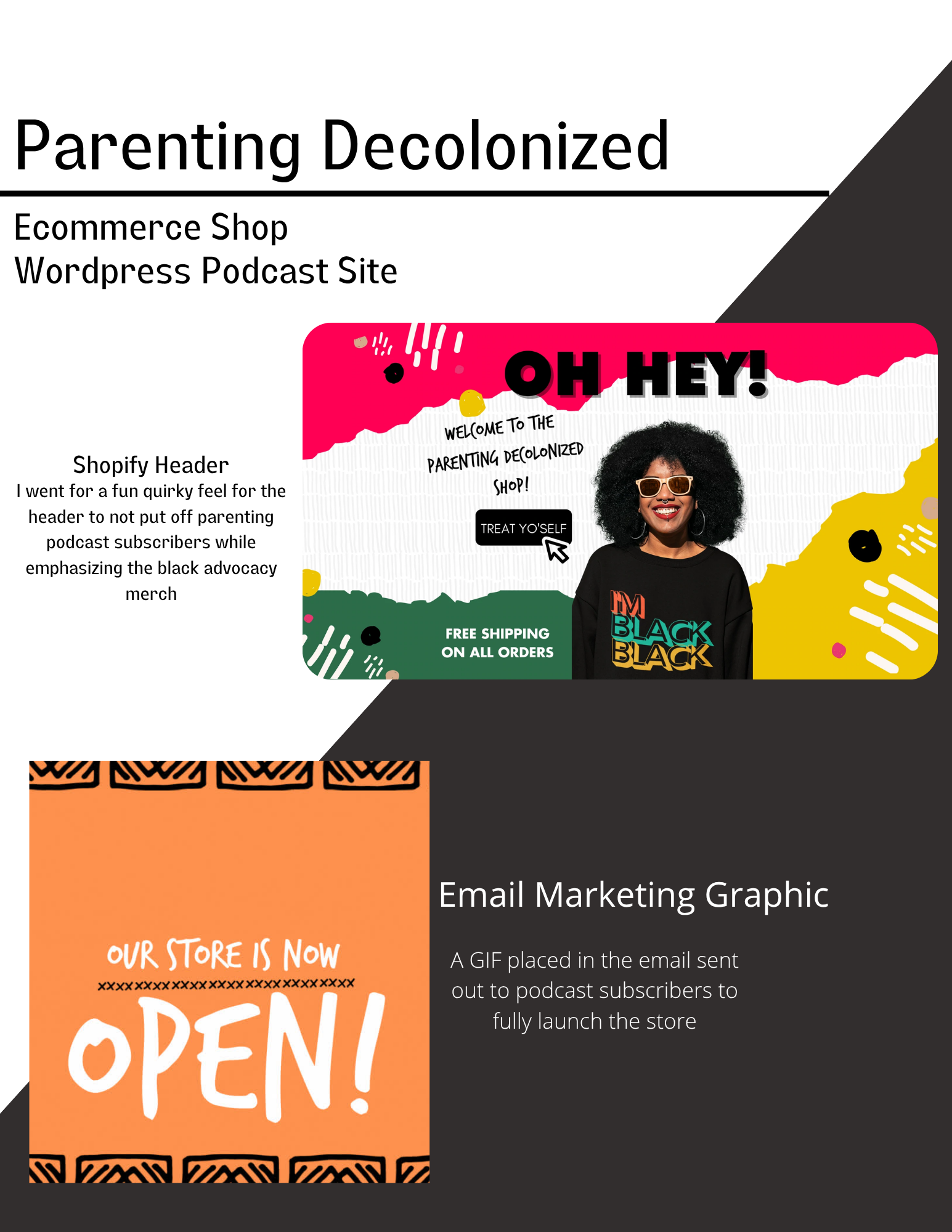 Email launch graphics and GIF elements.